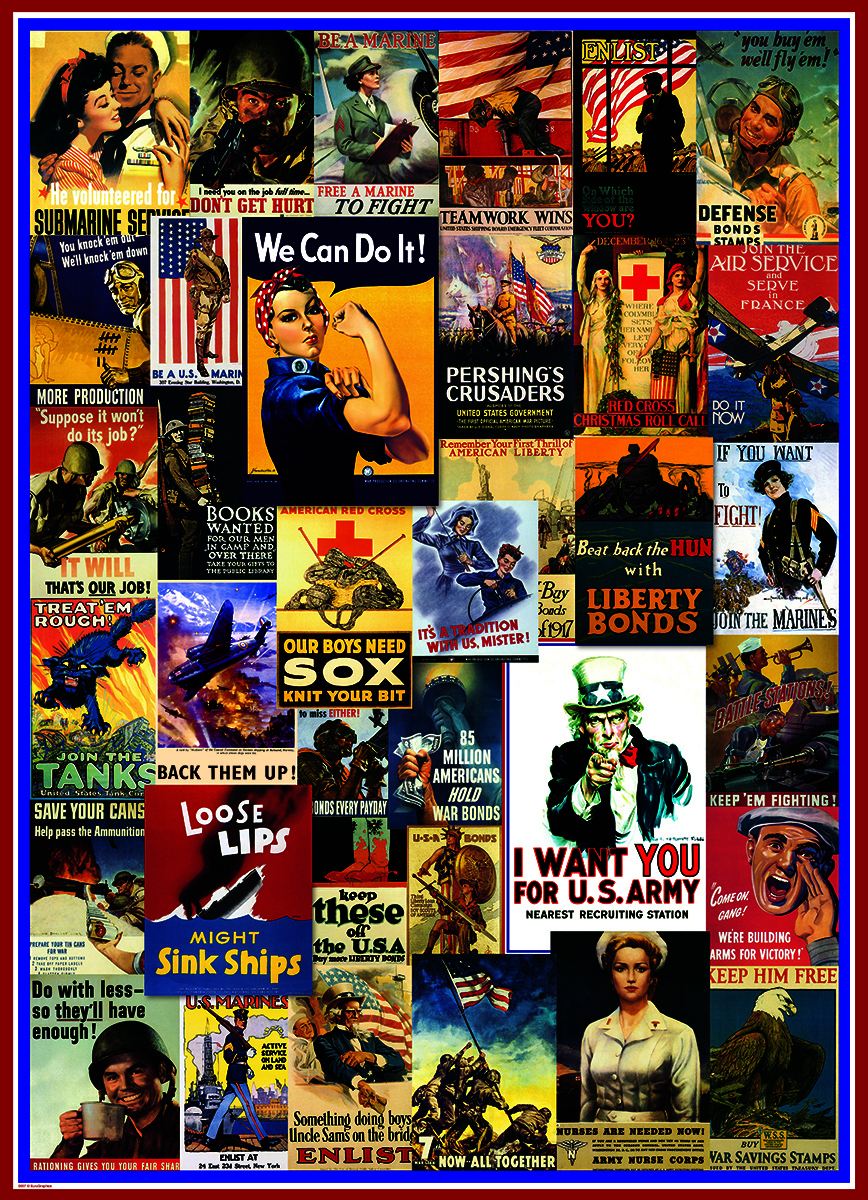 Buy Eurographics - WWI & WWII Vintage Posters Puzzle 1000pc