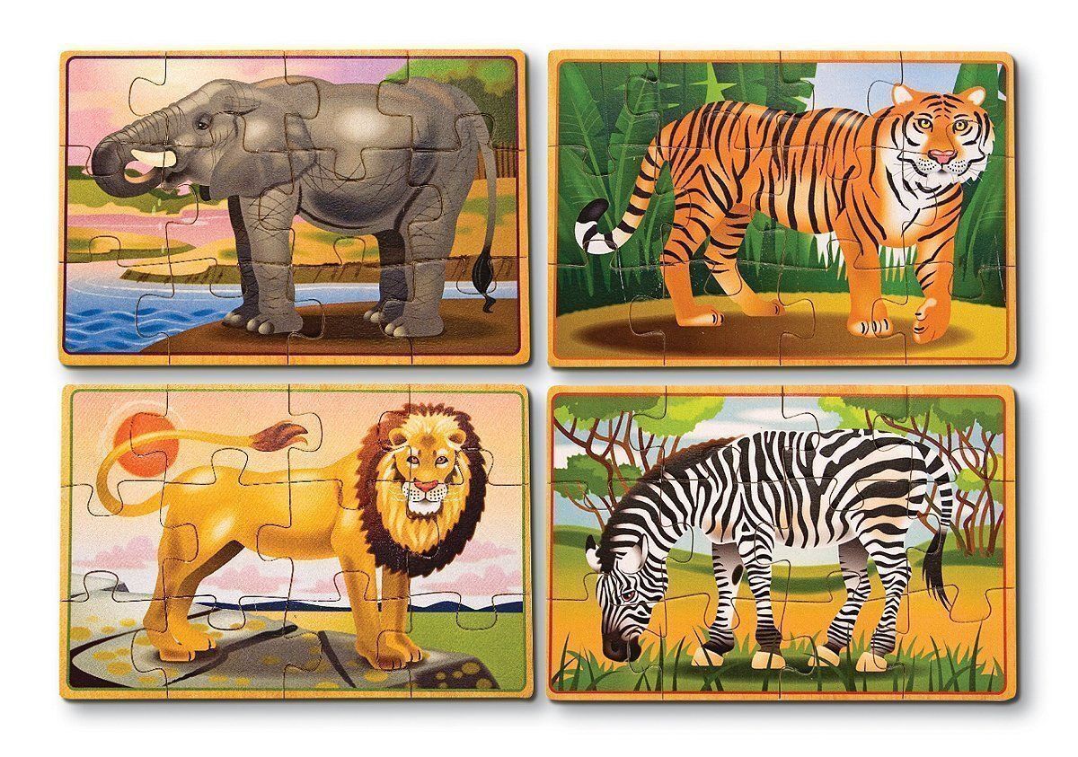Buy Melissa & Doug - Wild Animals Puzzles in a Box - 12pc