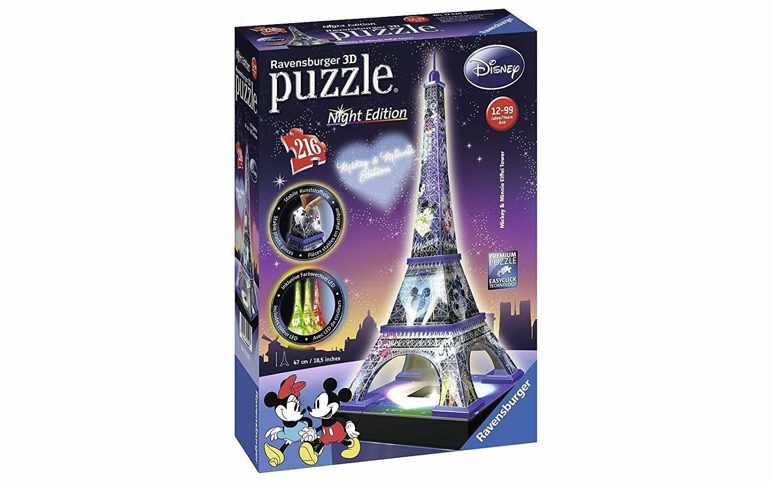 Buy Ravensburger - Mickey & Minnie Eiffel Tower Night Edition 3D