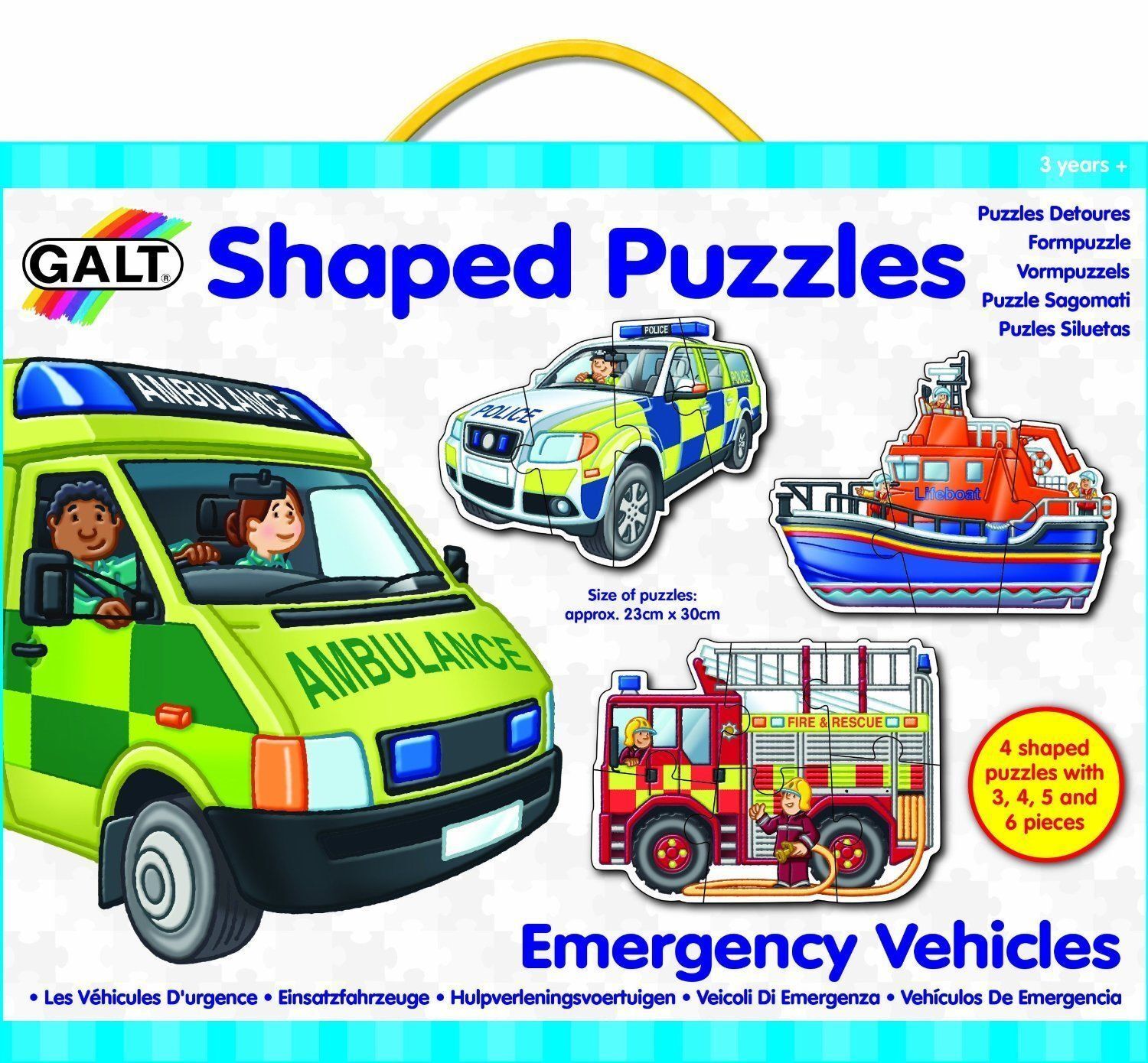 Buy Galt - Emergency Vehicles Shape Puzzle Set