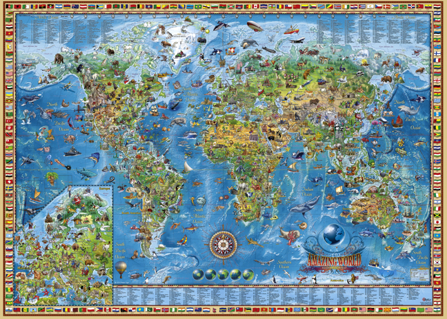 Buy Heye - Amazing World Map Puzzle 3000pc