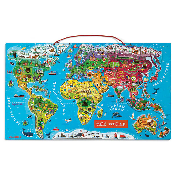 Buy Janod Wooden World Puzzle 92pc