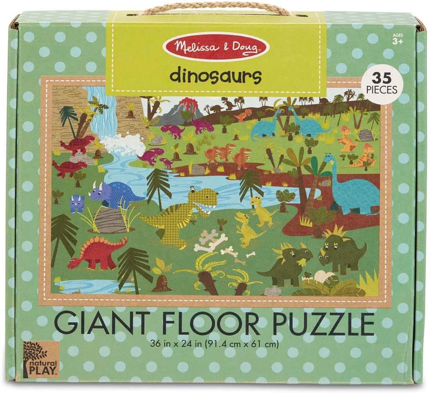 Buy Melissa & Doug - Natural Play - Giant Floor Puzzle - Dinosaurs 35pc