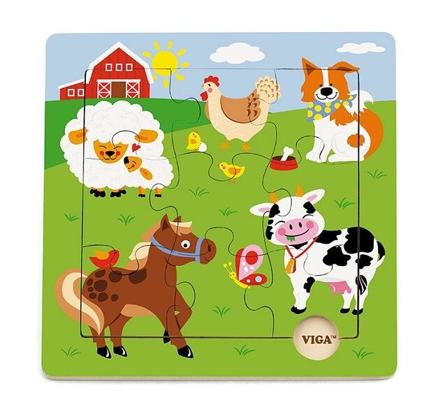 Buy Viga Toys - Farm Animals Discovery Puzzle