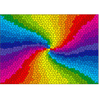 Enjoy - Stained Glass Rainbow Burst Puzzle 1000pc