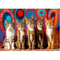 Enjoy - Five Cats Puzzle 1000pc