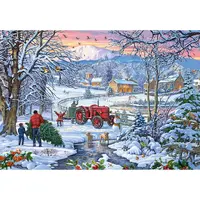 Gibsons - Bringing Home The Tree Large Piece Puzzle 100pc