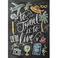 Holdson - Chalk Talk To Travel is to Live Puzzle 1000pc