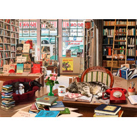 Holdson - Cat Napping Bookshop Cat Puzzle 1000pc