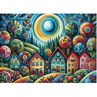 JaCaRou - Lovely Colourful Village Puzzle 1000pc