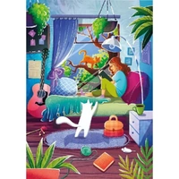 Magnolia - Girl & Cats Puzzle 1000pc