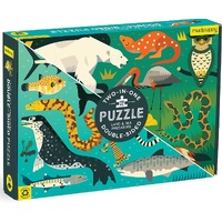 Mudpuppy - Land & Sea Predators Double Sided Puzzle 100pc