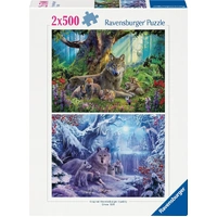 Ravensburger - Wolves Puzzle 2 x 500pc