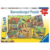 Ravensburger - On the Farm Puzzle 3x49pc