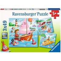 Ravensburger - Water Vehicles Puzzle 3x49pc