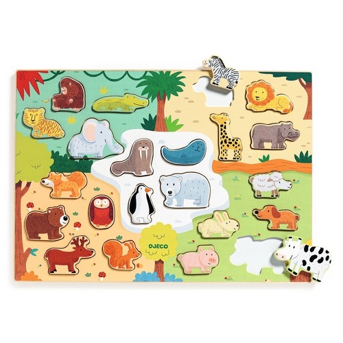 Djeco - Animal Wooden Puzzle 22pc