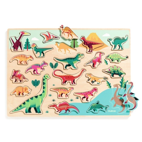 Djeco - Dinosaur Wooden Puzzle 22pc