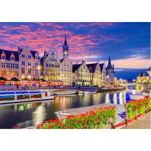 Enjoy - Ghent at Twilight, Belgium Puzzle 1000pc