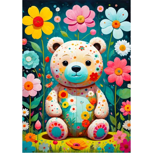 Enjoy - Flower Teddy Bear Puzzle 1000pc