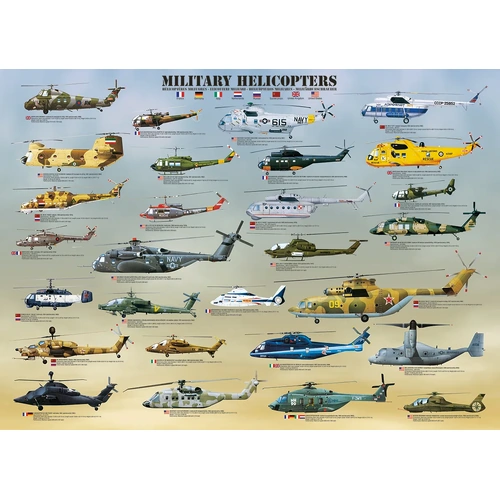 Eurographics - Military Helicopters Puzzle 1000pc