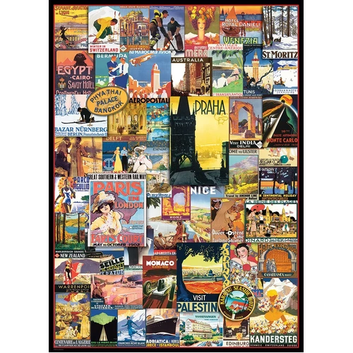 Eurographics - Travel Around the World Vintage Posters Puzzle 1000pc