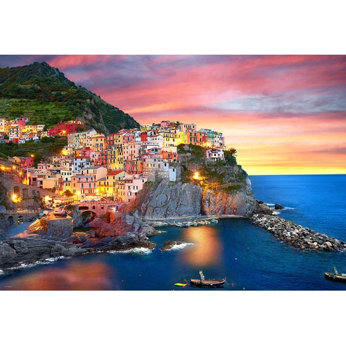 Eurographics - Manarola at Dusk, Italy Puzzle 2000pc