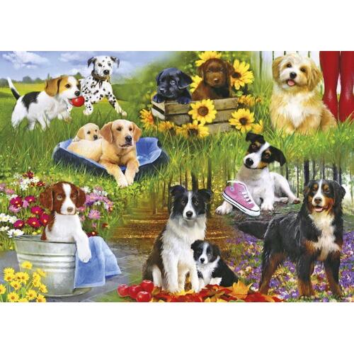 Gibsons - Playful Pups Puzzle 500pc