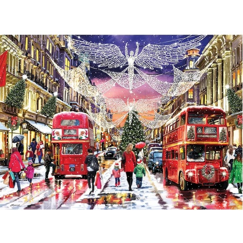 Gibsons - Regent Street At Christmas Large Piece Puzzle 500pc