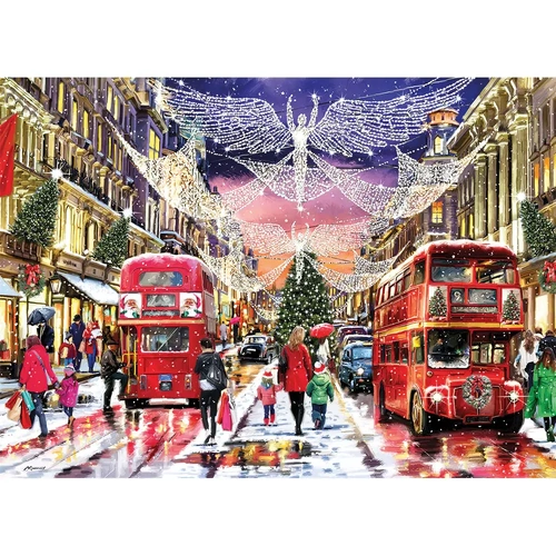 Gibsons - Regent Street At Christmas Large Piece Puzzle 500pc