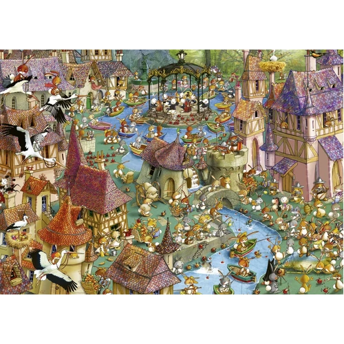 Heye - Ruyer, Bunnytown Puzzle 1000pc