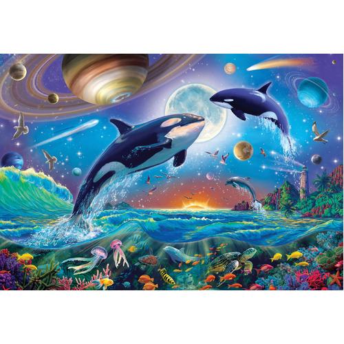 Holdson - Gallery, Space Whales Large Piece Puzzle 300pc