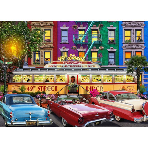 Holdson - Travel Abroad - 49th Street Diner Puzzle 1000pc