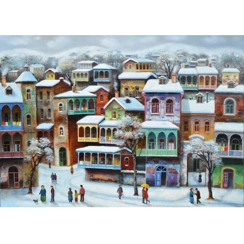 Magnolia - Snow in Old Tbilisi Puzzle 1000pc