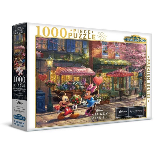 Harlington - Thomas Kinkade Disney - Mickey and Minnie Sweetheart Cafe Puzzle 1000pc