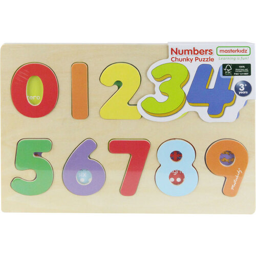 Buy Masterkidz - Wooden Numbers Chunky Puzzle