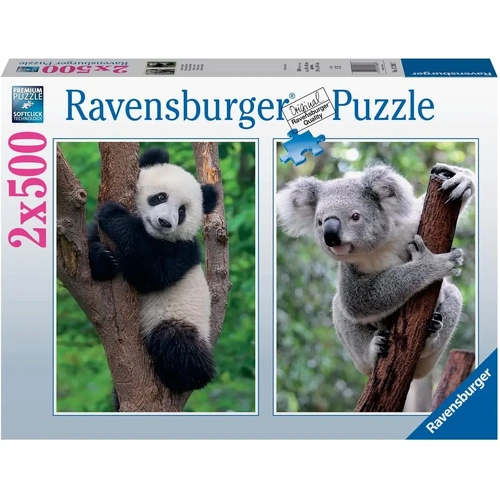 Ravensburger - Panda and Koala Puzzle 2 x 500pc