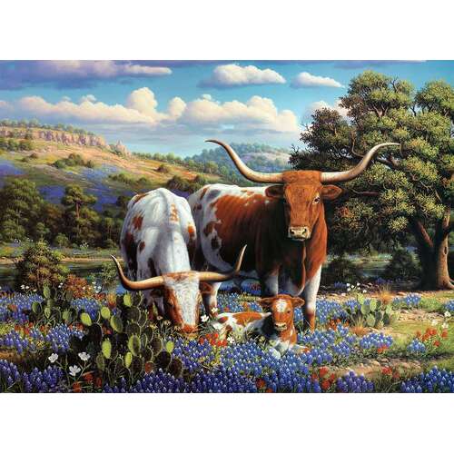 Ravensburger - Loving Longhorns Puzzle 500pc