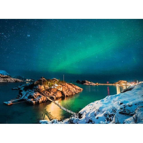 Ravensburger - Northern Lights Over Bergsfjord, Norway Puzzle 500pc