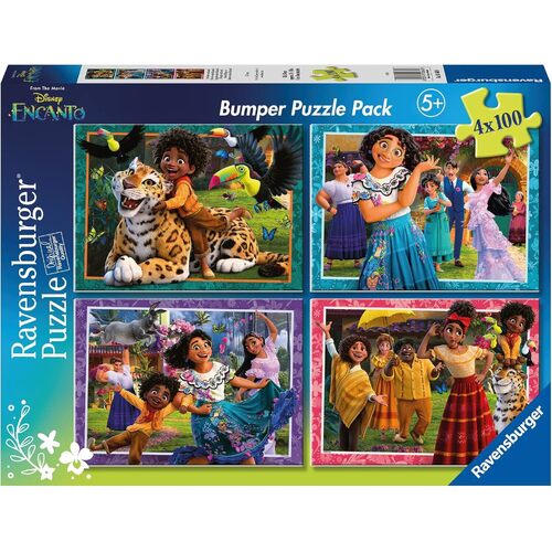 Ravensburger - Disney Encanto Bumper Puzzle Pack 4x100pc