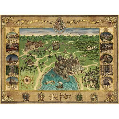 Ravensburger - Harry Potter Hogwarts Map Puzzle 1500pc