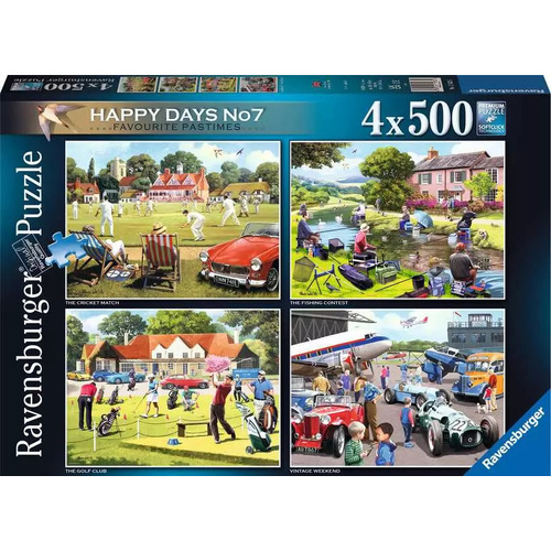 Ravensburger - Happy Days - Favourite Pastimes Puzzle 4x500pc