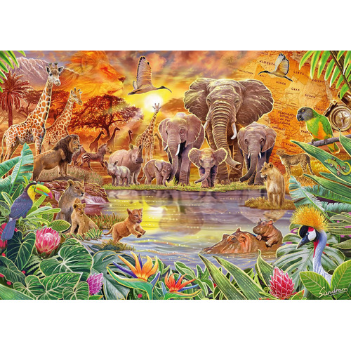 Schmidt - Sundram Wildlife African Kingdom Puzzle 1000pc